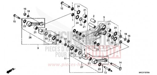 BRAS DE COUSSIN CRF450RH de 2017